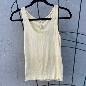 Skims Soft Lounge Tank Pale Yellow Tank Top